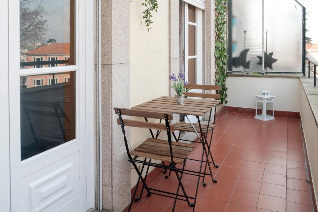 apartment with balcony in the square