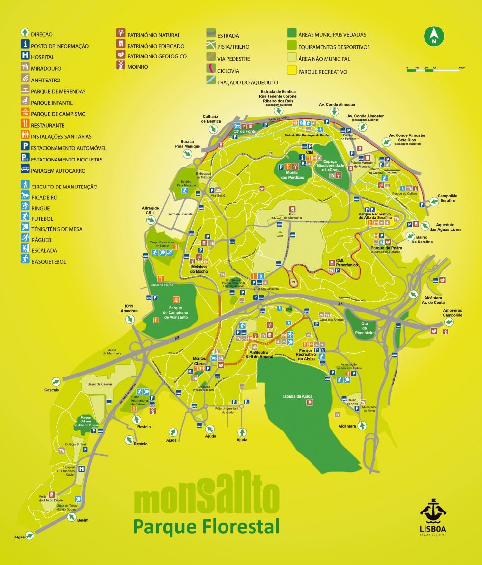 Location of former Monsanto Park Circuit - Lisbon