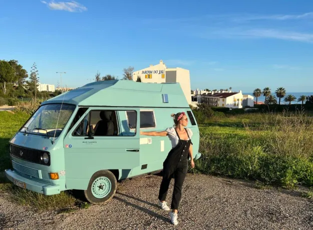 Rent a BlueClassics 's campervan vw T3 in Algarve au Portuga