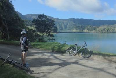 Exploring Sete Cidades by bike