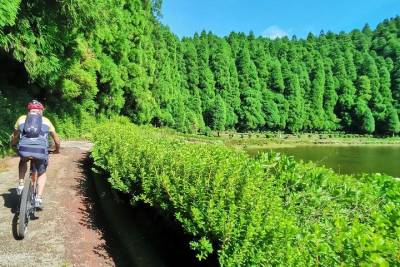 Private E-Bike Tour on Sete Cidades Volcano's Rim with Lake View