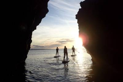 Stand Up Paddle Sunrise tour grottos in Lagos - pick up Lagos area