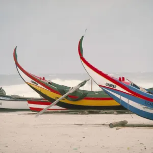 Boats on Beach at Nazare