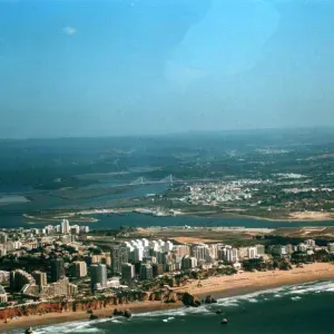 Praia da Rocha and Portimao from the Air