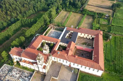 Monastery of São Martinho de Tibães from the air