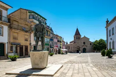 Chaves town square - Praca de Camoes - Portugal