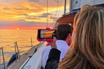 Lisbon Sunset Sailing Tour on Luxury Sailing Yacht with 2 Drinks