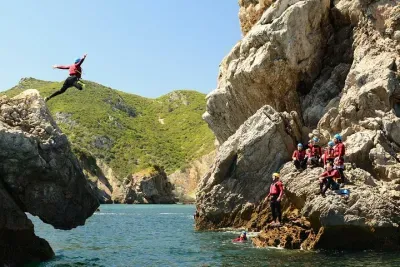 Coasteering in the Arrabida Natural Park (Lisbon region)