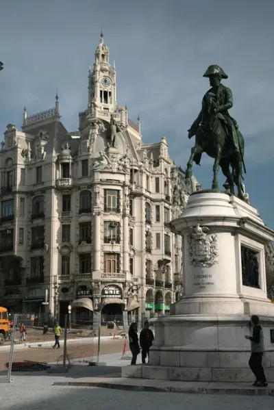 Dom Pedro VI statue - Avenida dos Aliados - Porto