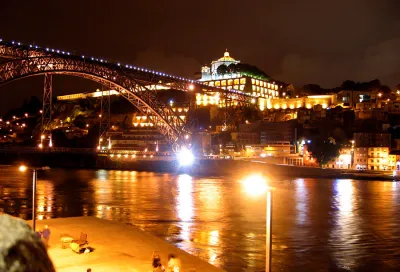 Dom Luis Bridge by Night - Porto