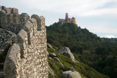 Pena Palace from Moorish Castle - Sintra