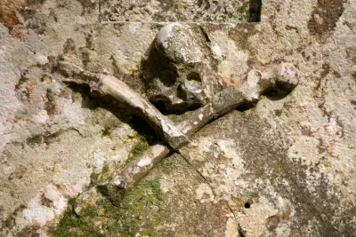 Skull and Crossbones on Tomb - Sintra