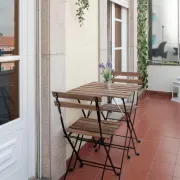 apartment with balcony in the square