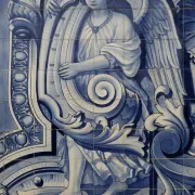 Detail of Angel Azulejos at Santuário Nossa Senhora dos Remédios - Lamego