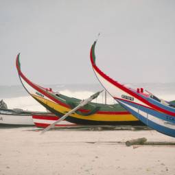 Boats on Beach at Nazare