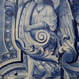 Detail of Angel Azulejos at Santuário Nossa Senhora dos Remédios - Lamego