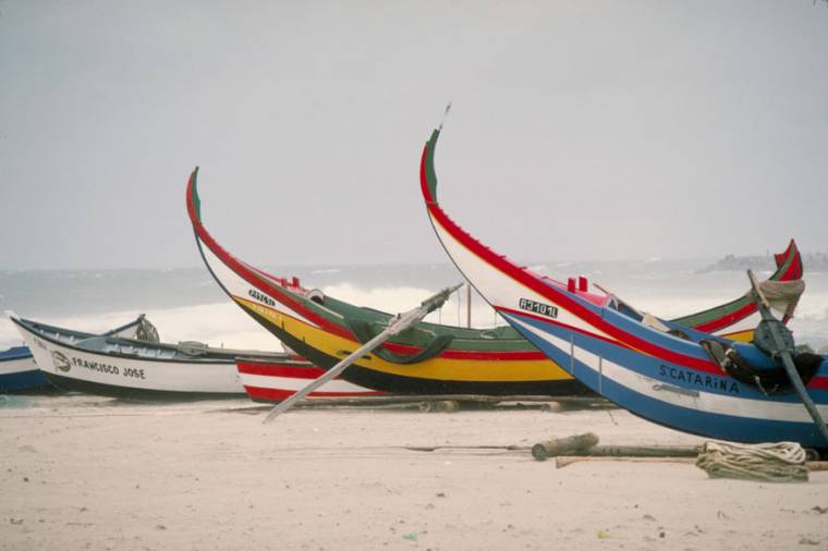 Boats on Beach at Nazare