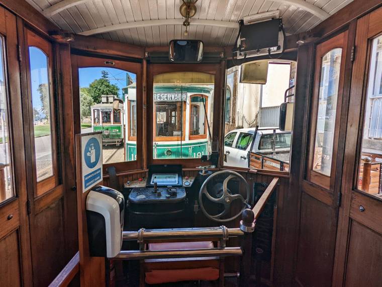 Inside a Porto Tram