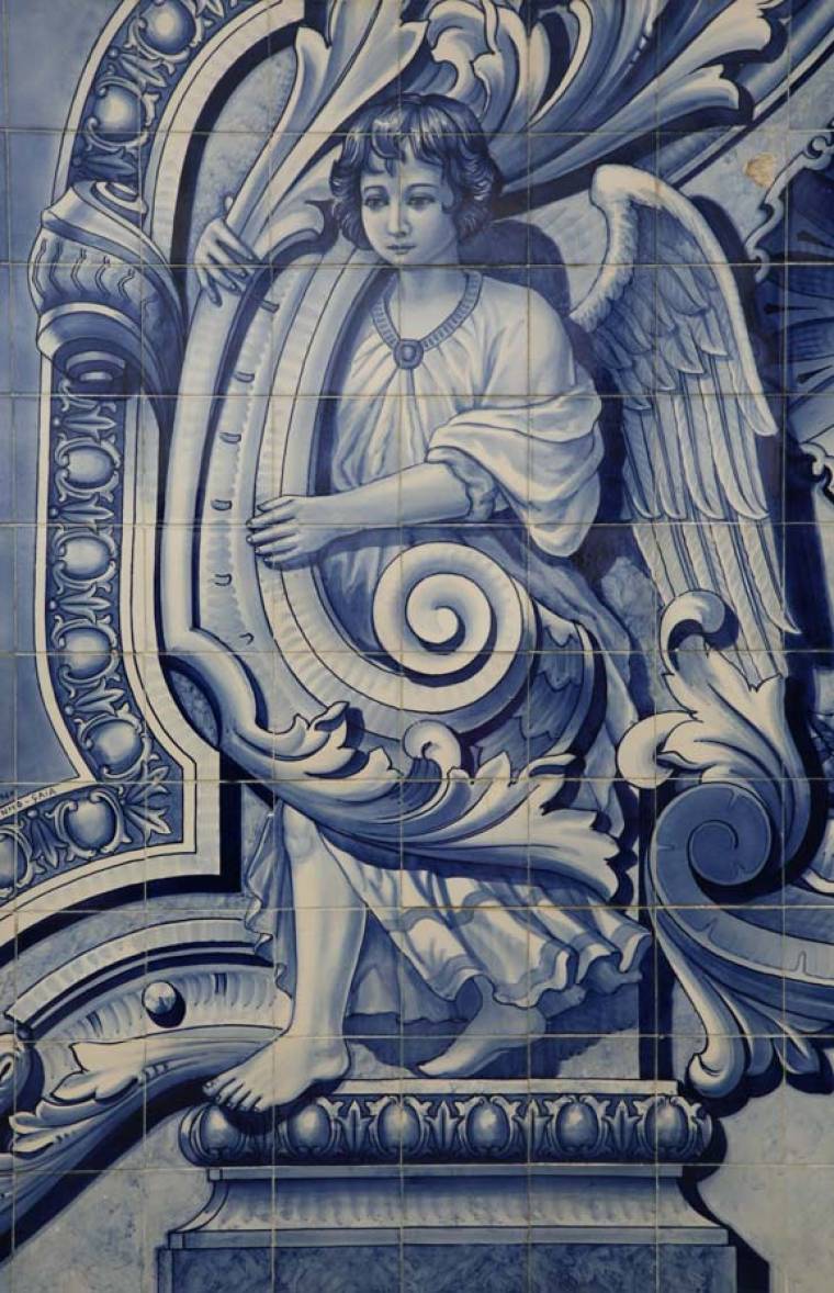 Detail of Angel Azulejos at Santuário Nossa Senhora dos Remédios - Lamego