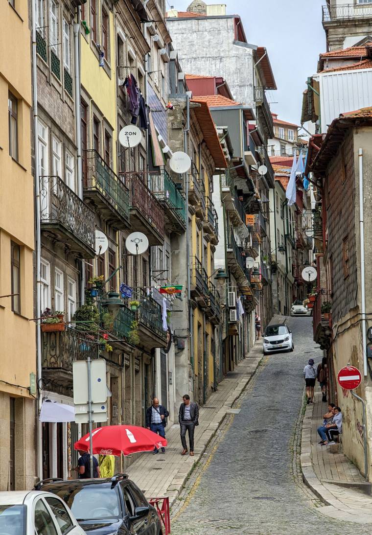 Steep hill in Porto