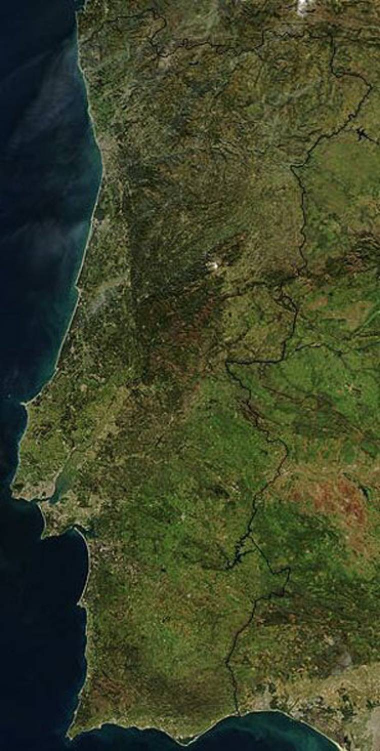 Portugal Map and Satellite Image