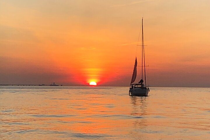 Private tour by luxury boat at sunset